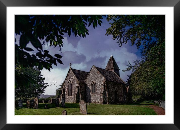 The Streat Parish Church Framed Mounted Print by Chris Lord