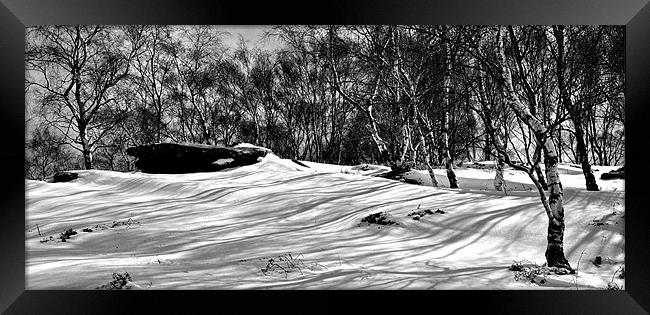 Shadows in the Snow Framed Print by Stuart Hough