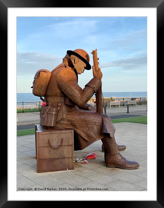Tommy Statue, Seaham Framed Mounted Print by David Harker