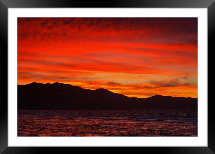 Red Sky At Night Framed Mounted Print by Karl Butler