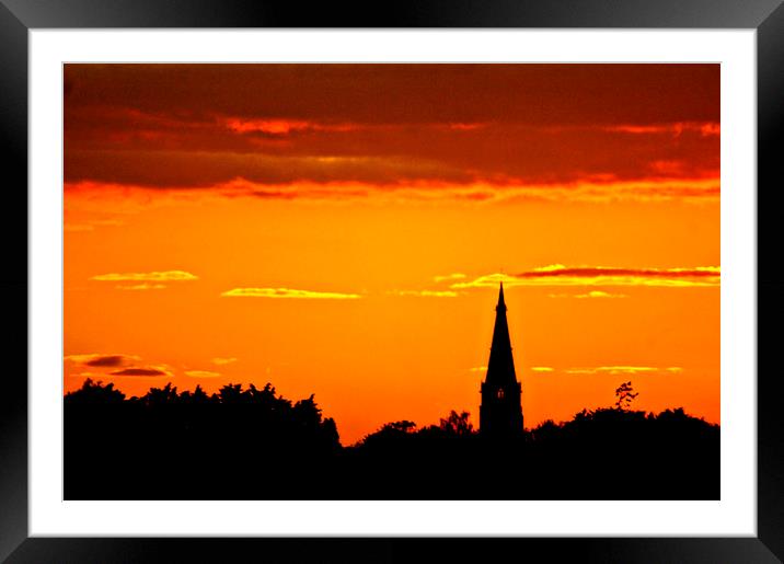 Winter Sunset Framed Mounted Print by Karl Butler