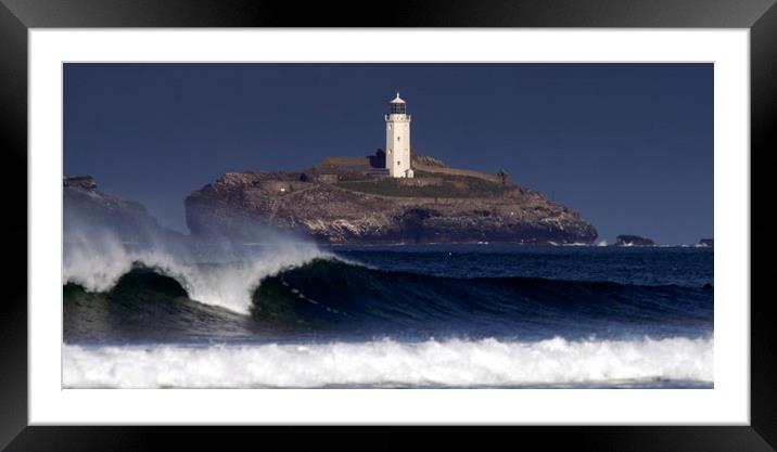 Rough Sea at Godrevy Framed Mounted Print by Karl Butler