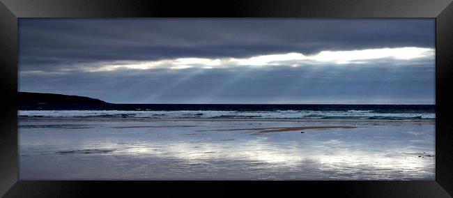 St Ives Sunbeams Framed Print by Karl Butler