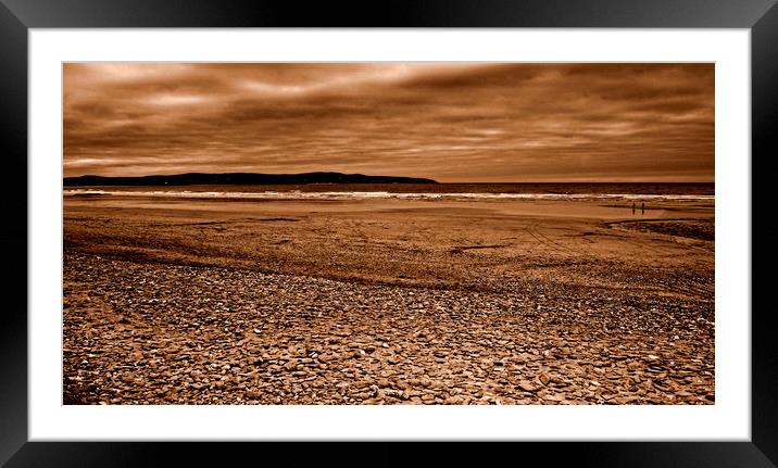 St Ives Sepia Framed Mounted Print by Karl Butler