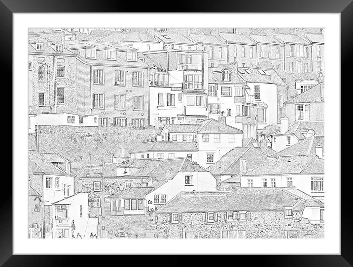 St Ives Sketchbook Framed Mounted Print by Karl Butler