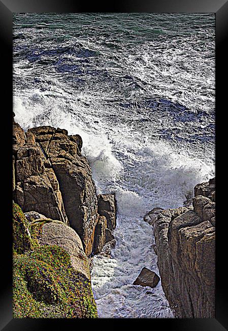 Crashing waves Framed Print by Karl Butler