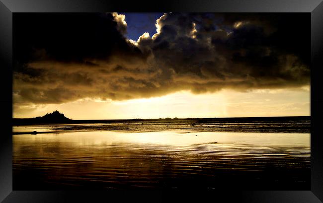 Cloudy Mount at Dawn Framed Print by Karl Butler