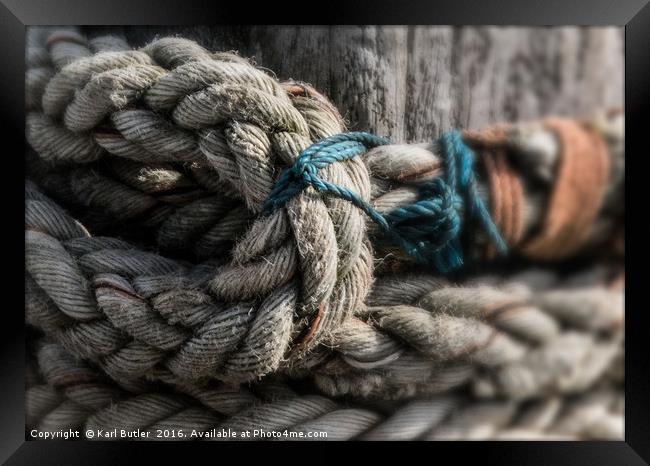 "Knot" at the end of the rope  Framed Print by Karl Butler