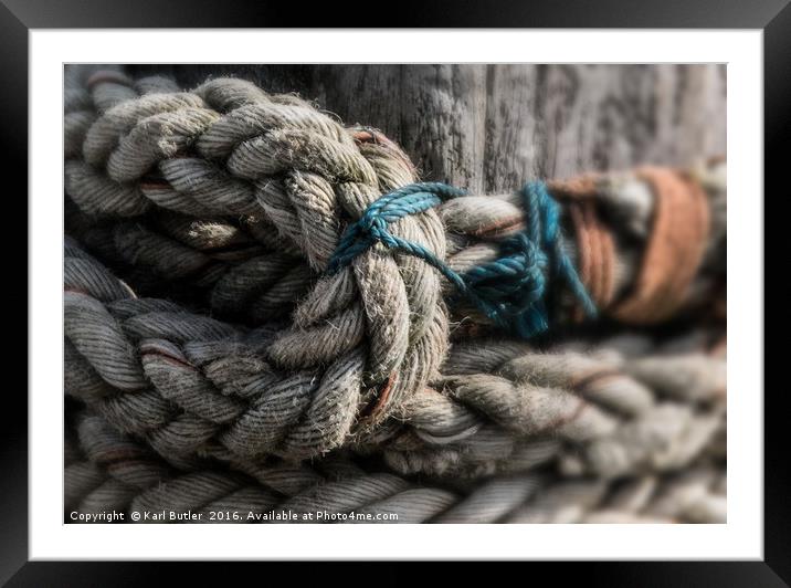 "Knot" at the end of the rope  Framed Mounted Print by Karl Butler