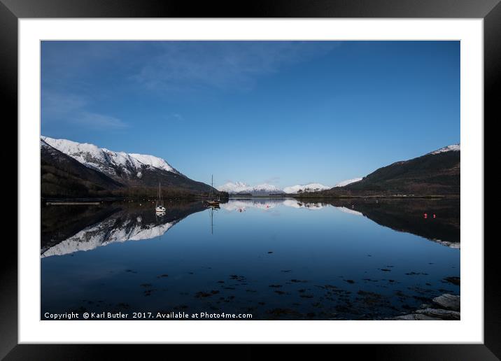 Reflections of Loch Leven Framed Mounted Print by Karl Butler