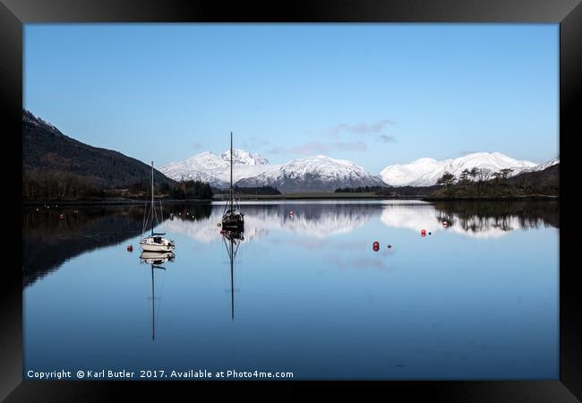 Loch Leven Reflections Framed Print by Karl Butler