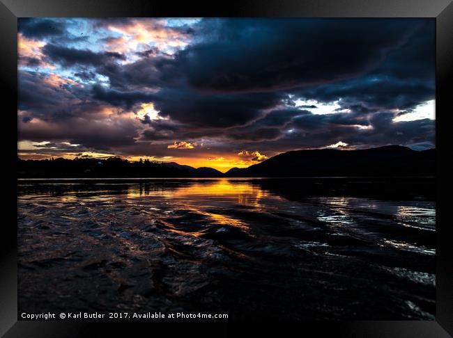 Loch Eil Sunset Framed Print by Karl Butler