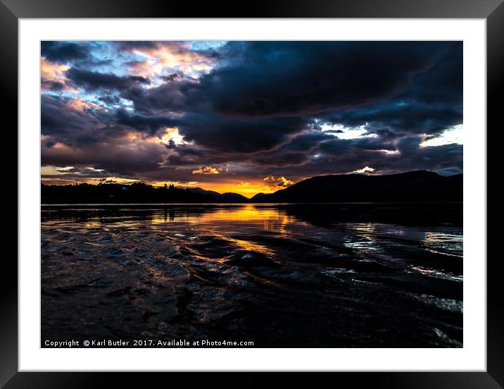 Loch Eil Sunset Framed Mounted Print by Karl Butler