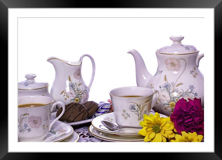 Tea For Two Framed Mounted Print by Lynne Morris (Lswpp)