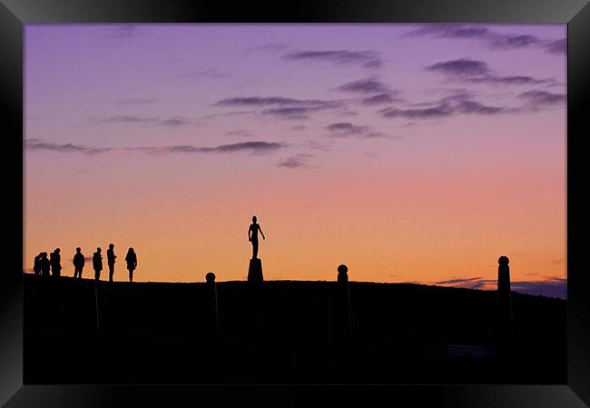 Watching Sunset Framed Print by Lynne Morris (Lswpp)