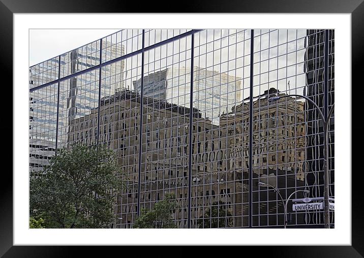 Downtown Montreal Framed Mounted Print by Lynne Morris (Lswpp)