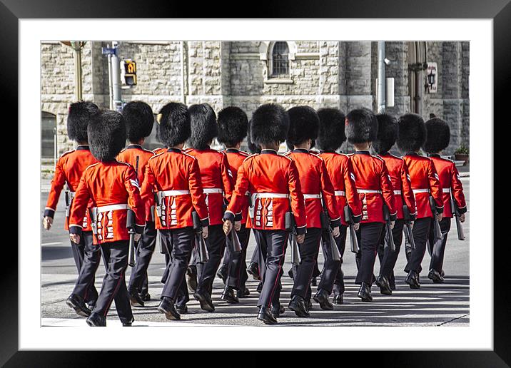 Changing Of The Guard Framed Mounted Print by Lynne Morris (Lswpp)