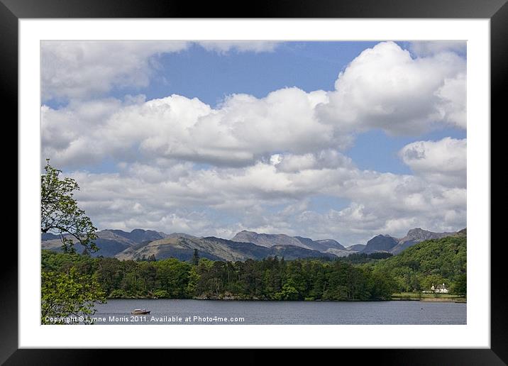 Lake Windermere And Beyond Framed Mounted Print by Lynne Morris (Lswpp)