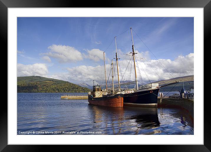 Boats At Loch Fyne Framed Mounted Print by Lynne Morris (Lswpp)