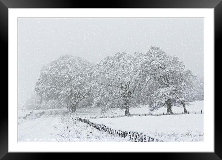Snow Scene Framed Mounted Print by Lynne Morris (Lswpp)