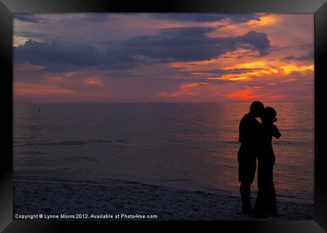 A Romantic Sunset Framed Print by Lynne Morris (Lswpp)