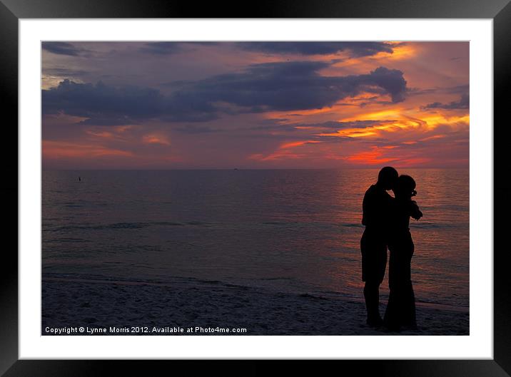 A Romantic Sunset Framed Mounted Print by Lynne Morris (Lswpp)