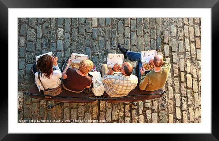 Supper At The Shore Framed Mounted Print by Lynne Morris (Lswpp)