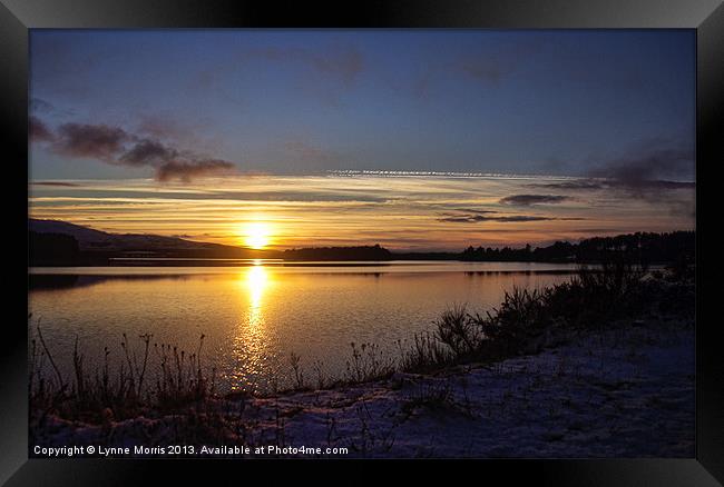 Winter Sunset Framed Print by Lynne Morris (Lswpp)