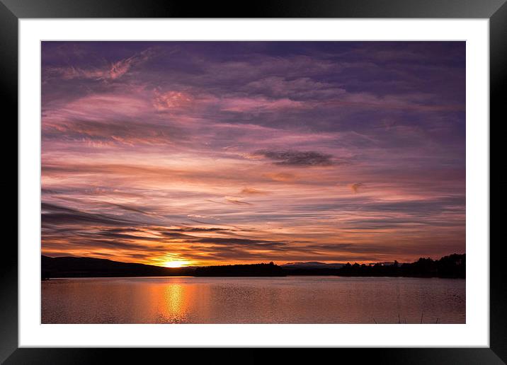 Winter Sunset Framed Mounted Print by Lynne Morris (Lswpp)