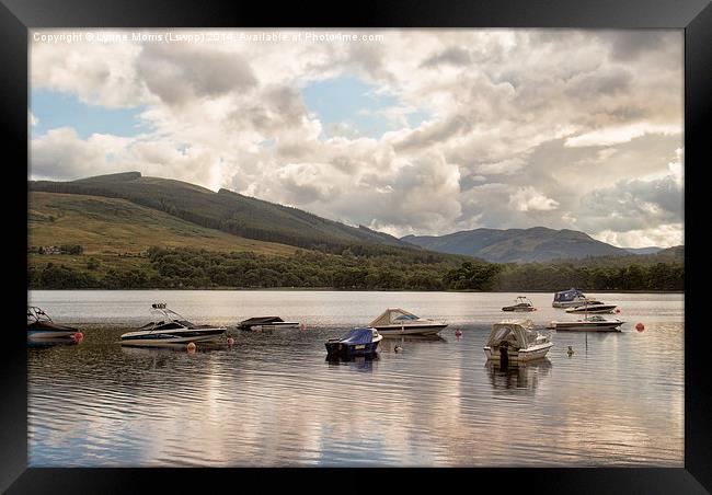  Boats At Loch Earn Framed Print by Lynne Morris (Lswpp)