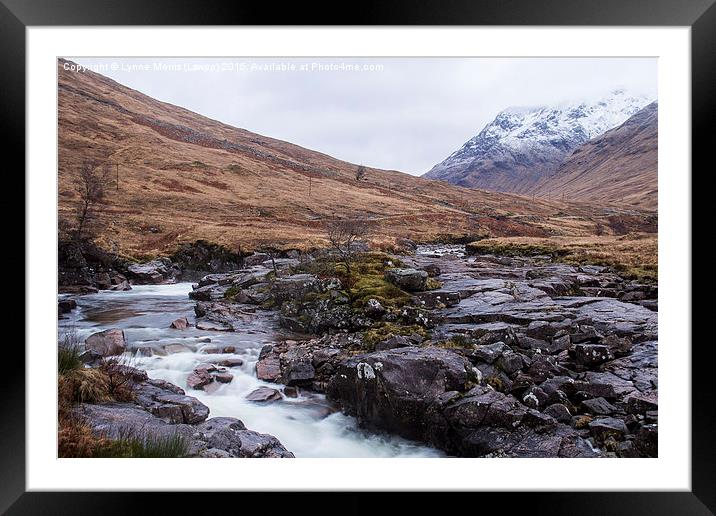  Glen Etive Framed Mounted Print by Lynne Morris (Lswpp)