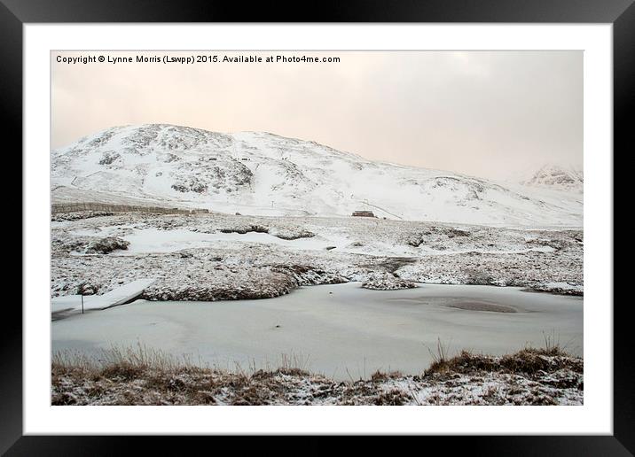  Glencoe Mountains Framed Mounted Print by Lynne Morris (Lswpp)