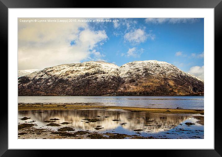  Loch Etive In Winter Framed Mounted Print by Lynne Morris (Lswpp)