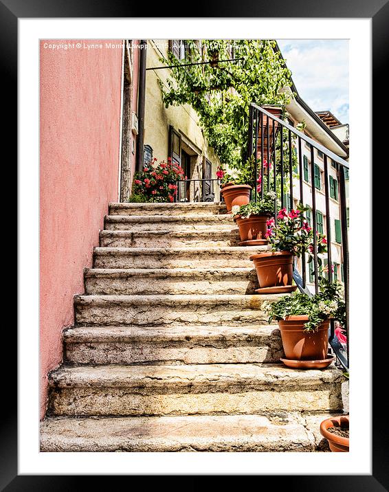  Typical Italian Steps Framed Mounted Print by Lynne Morris (Lswpp)