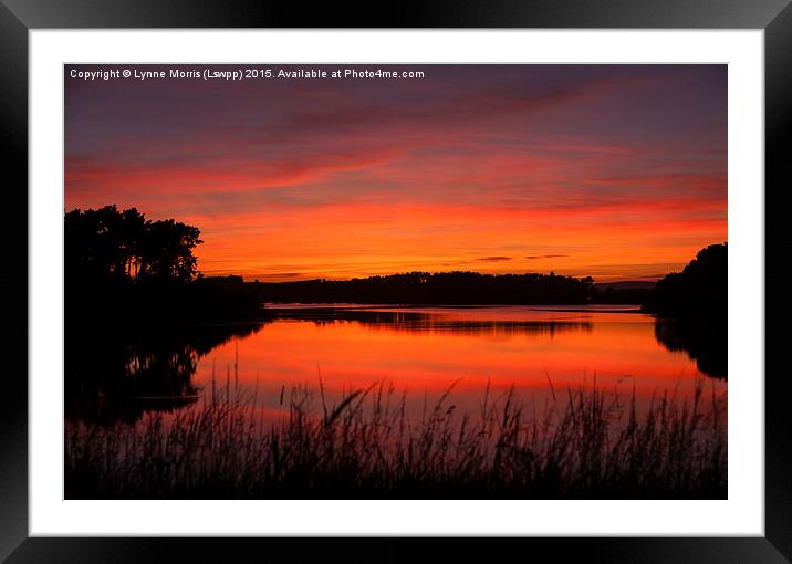  Red Sky At Night Framed Mounted Print by Lynne Morris (Lswpp)