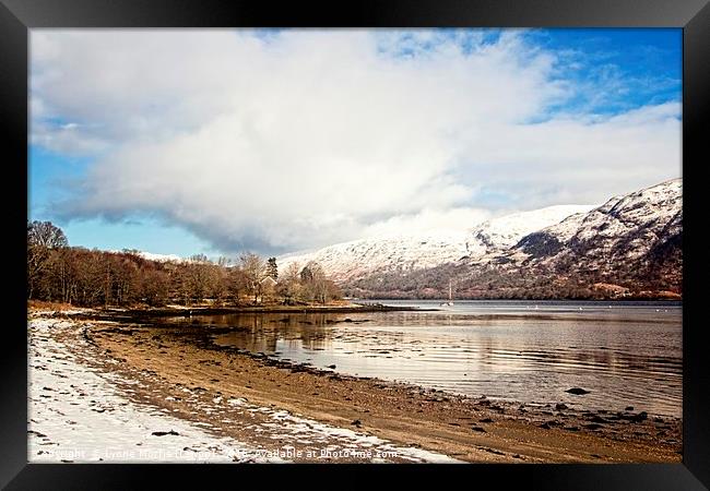 Loch Etive In Winter Framed Print by Lynne Morris (Lswpp)