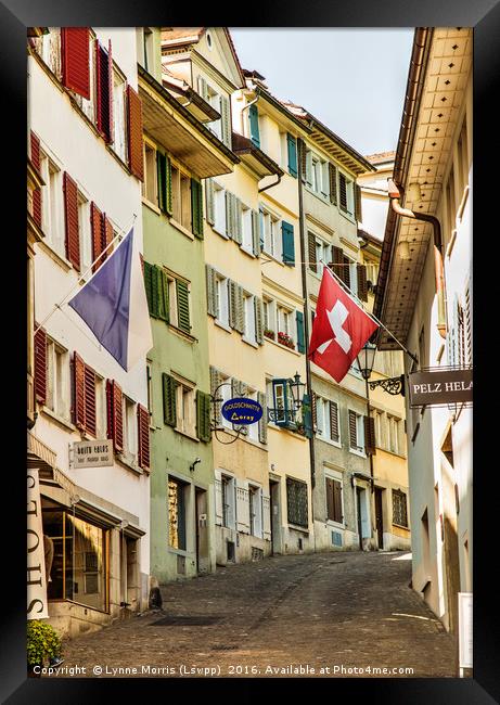 Zurich Old Town Framed Print by Lynne Morris (Lswpp)