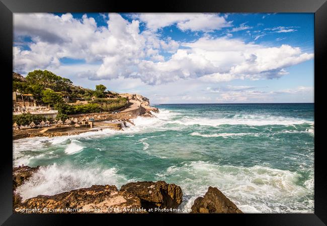 Cala San Vicenc Framed Print by Lynne Morris (Lswpp)