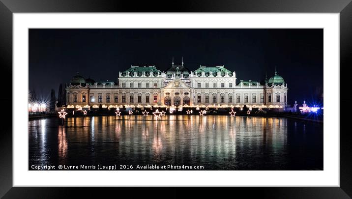 Winter Reflections At Belvedre Palace Framed Mounted Print by Lynne Morris (Lswpp)