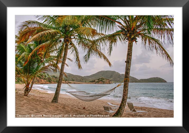 Beach Heaven Framed Mounted Print by Lynne Morris (Lswpp)