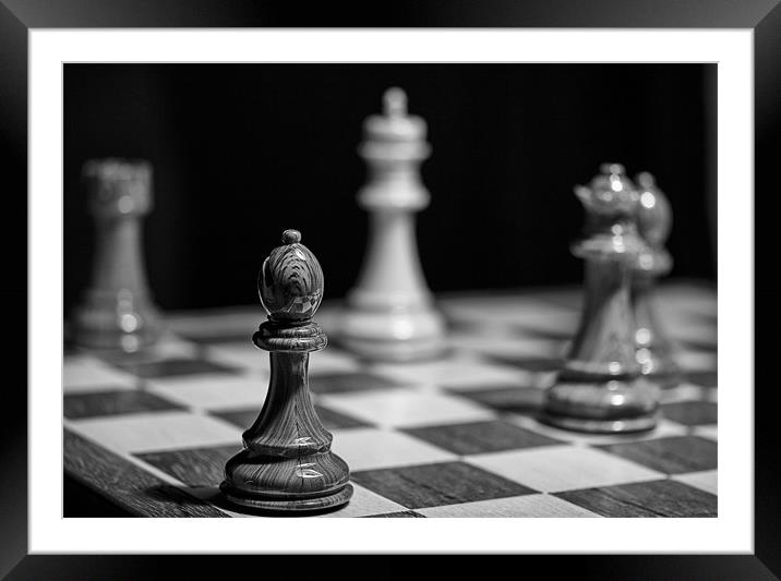 Checkmate Framed Mounted Print by Lynne Morris (Lswpp)