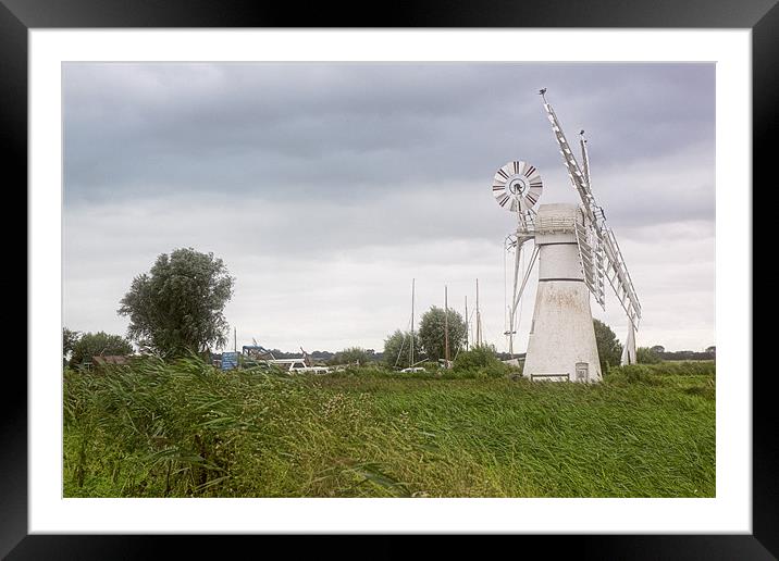 Thurne Windmill Framed Mounted Print by Lynne Morris (Lswpp)