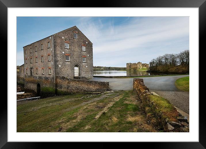 Carew Castle and Tide Mill Framed Mounted Print by Eddie John