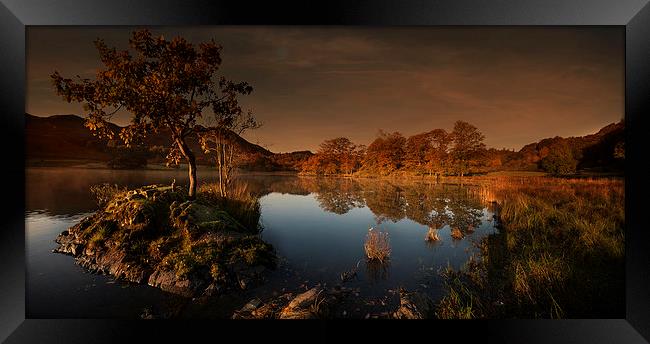 Dusk on Coniston Water Framed Print by Eddie John