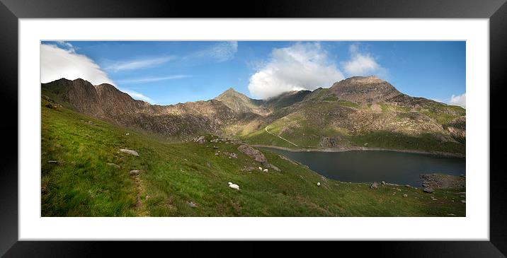  Snowdon and Llyn Llydaw panorama  Framed Mounted Print by Eddie John