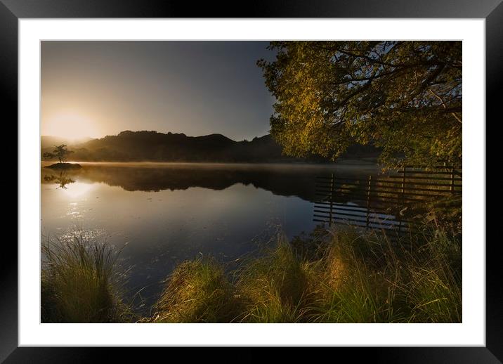 Sunrise on Rydal water Framed Mounted Print by Eddie John