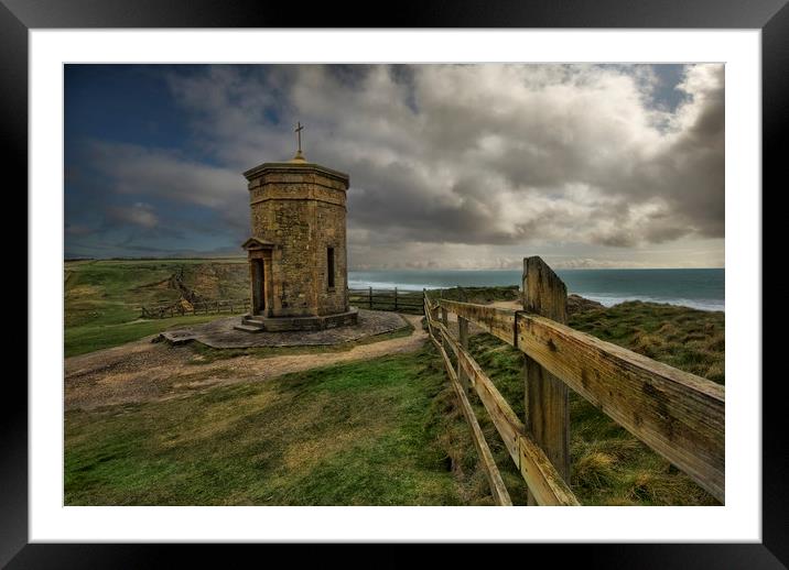 The storm tower Bude Framed Mounted Print by Eddie John