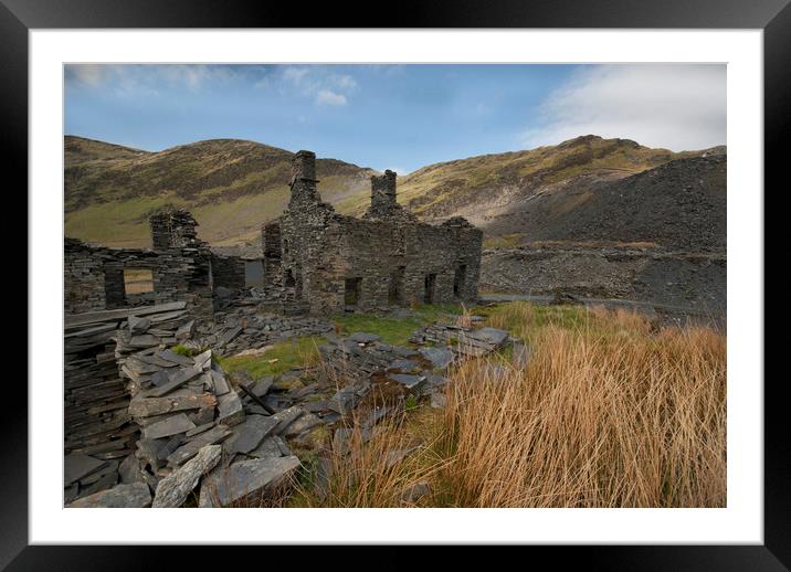 Cwmorthin slate quarry  Framed Mounted Print by Eddie John