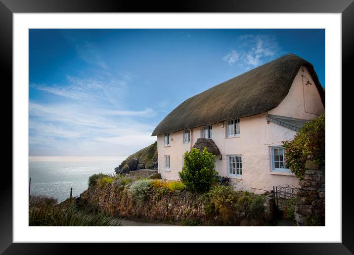 Cadgwith cove cottage Framed Mounted Print by Eddie John