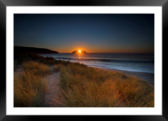 Cornwall sunset  Framed Mounted Print by Eddie John